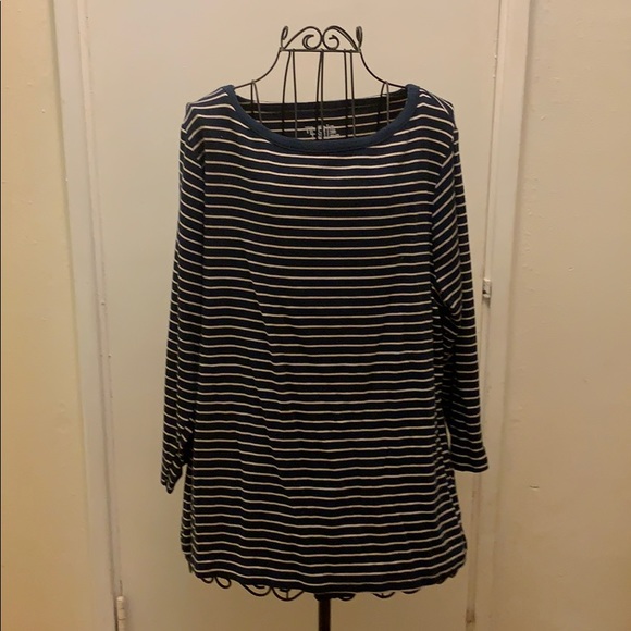 Time and Tru Tops - 🍭Stripe Boat Neck🍭